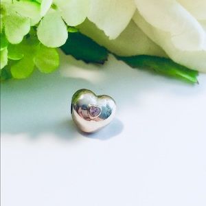 Pandora | Steady Heart Clip, Pink CZ
